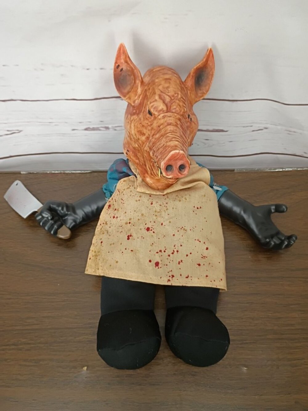 Spirit Halloween The Butcher Animated Talking Pig Haunted Halloween Prop 13"